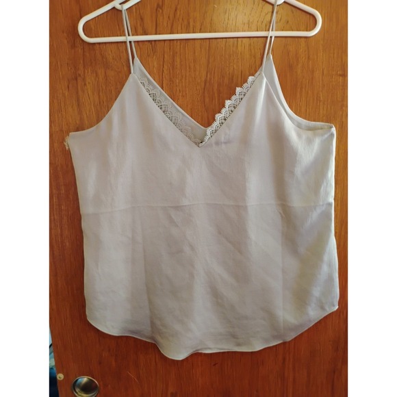 The Unbranded Brand Tops - Express Y2K 2 Layered Gray TANK TOPCami With Lace SZ M